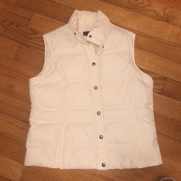 Lands' End Jackets & Blazers - Land end’s sleeveless off white winter vest.